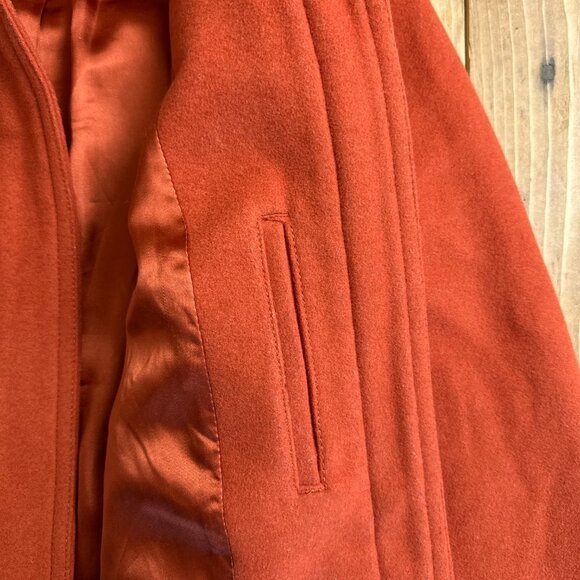 GAP Women's Orange Wool Blend Toggle Jacket‎ DUFFLE COAT S - Picture 9 of 9